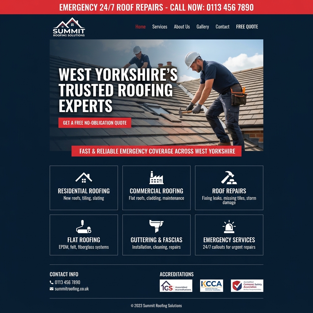 Summit Roofing Solutions website preview